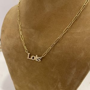 Paper Clip Chain Name necklace