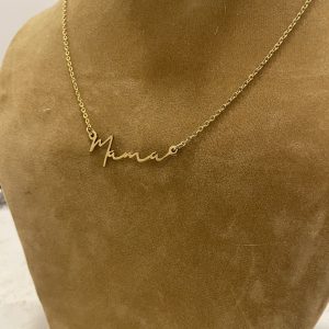 Mama Signature font Necklace