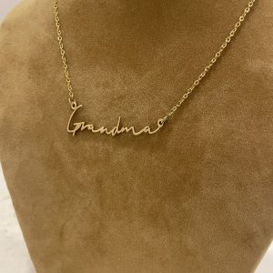 Grandma Signature font Necklace