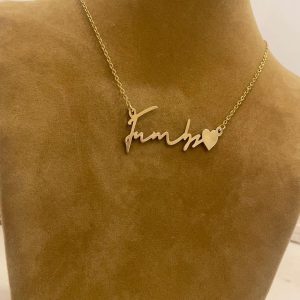 Name Necklace with Heart Shape