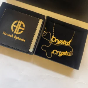 Drawstring Name Necklace and Bracelet