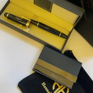 Fountain Pen and Black Card Holder