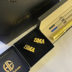 Name Cufflinks and Mesh Pen